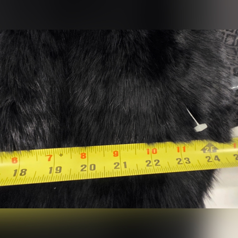 Chosen Furs Fully Lined  Rabbit Fur Black & LeatherVest Small Fur‎ Origin France - Picture 8 of 13